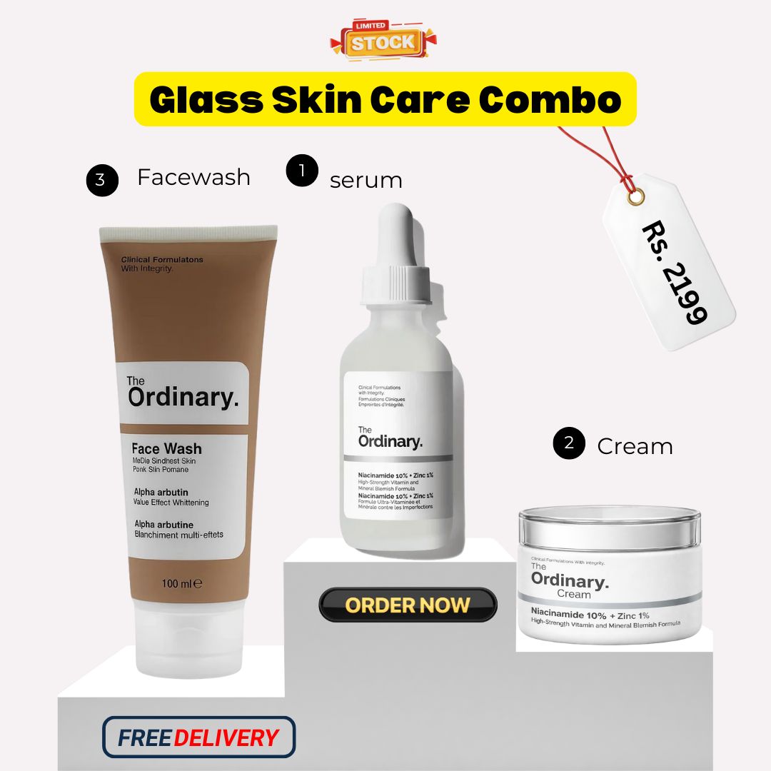 The Ordinary 3-Step Glow Formula (Face Wash + Serum + Cream)