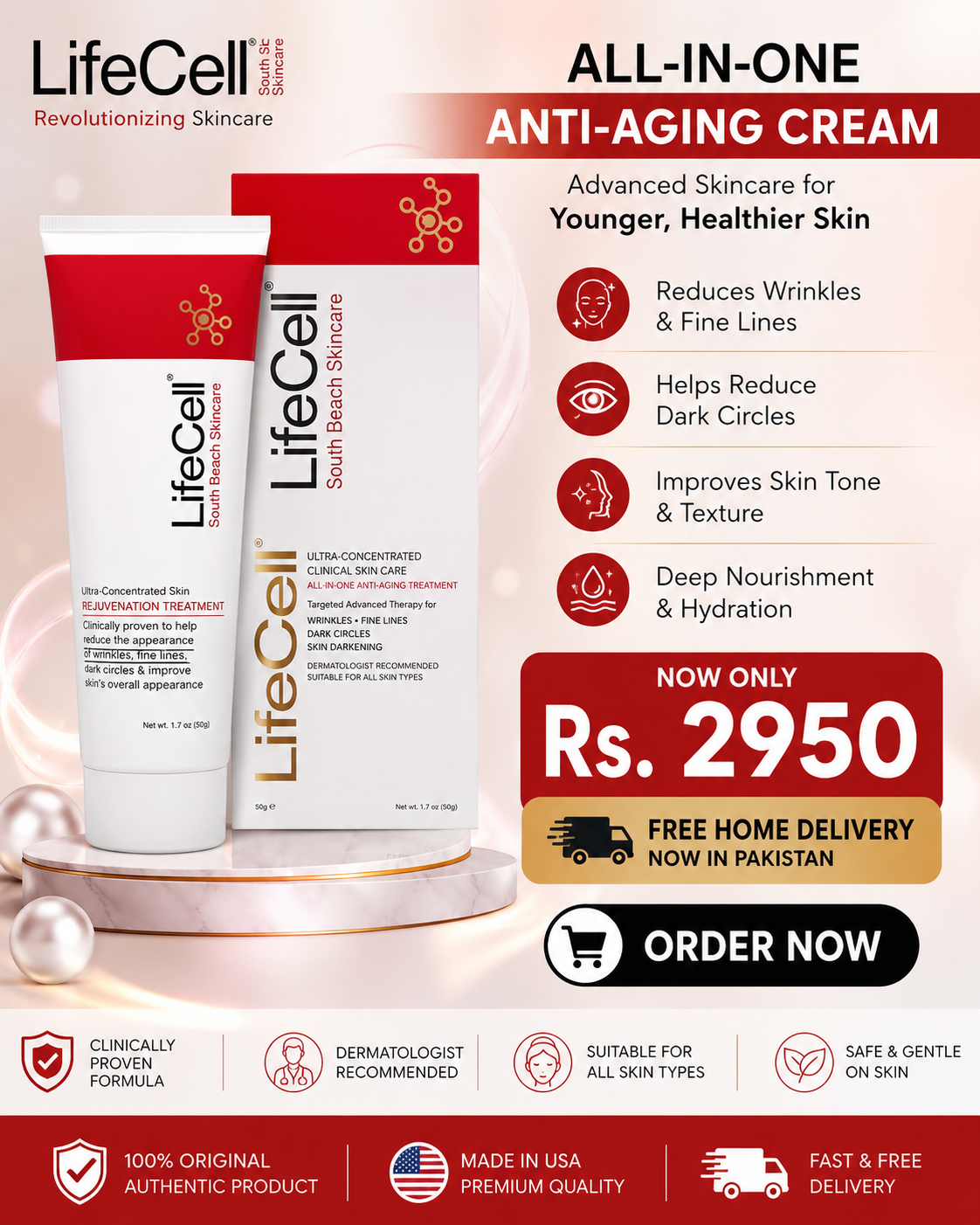 LifeCell All-In-One Anti-Aging Cream imported