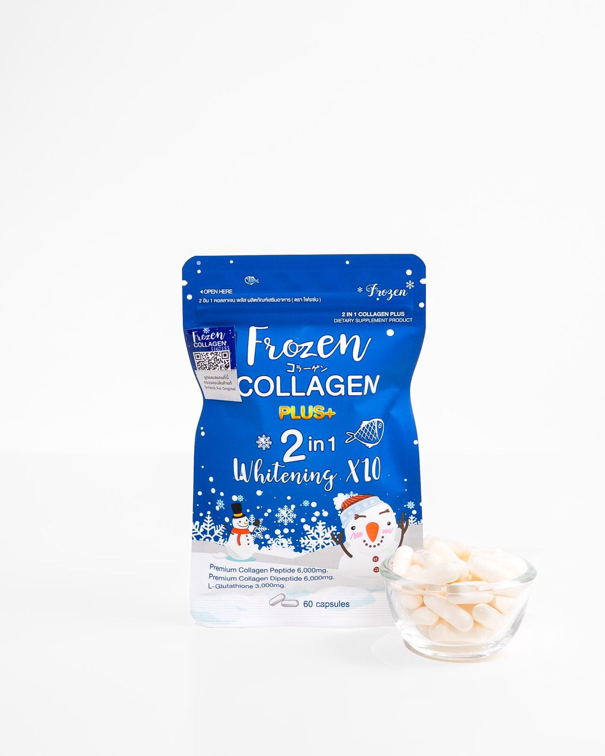 Frozen Collagen Plus+ 2 in 1 Whitening x10 (Caps) for Brightening and Tightening Your Skin BUY 1 GET 1 FREE